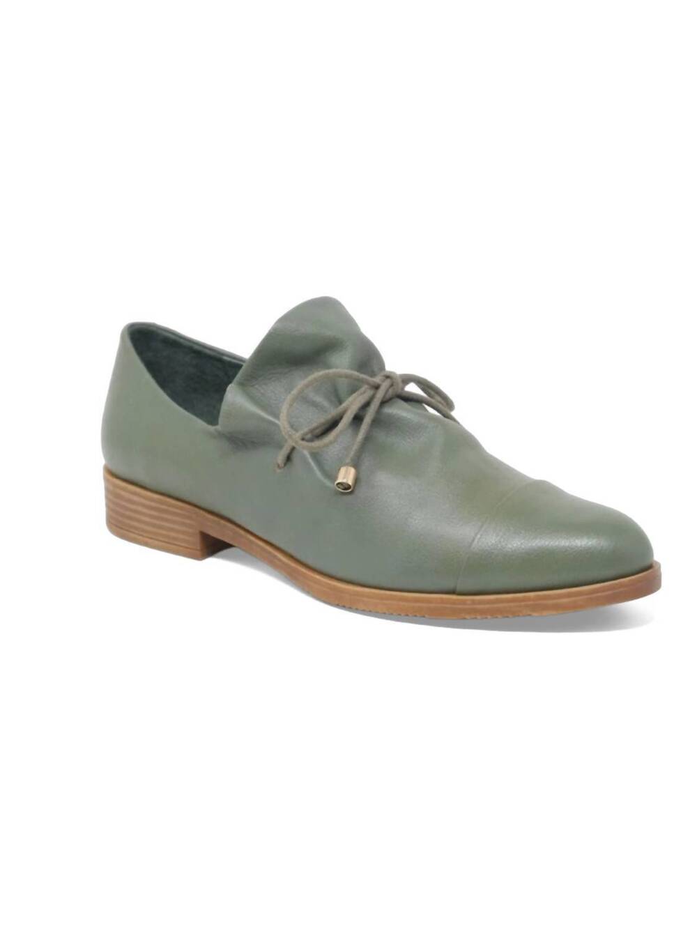NEW DJANGO & JULIETTE women's kotty loafers in olive leather